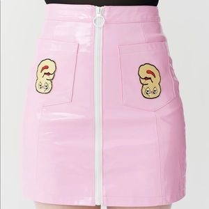 Lazy Oaf Esther Vinyl Skirt sz32